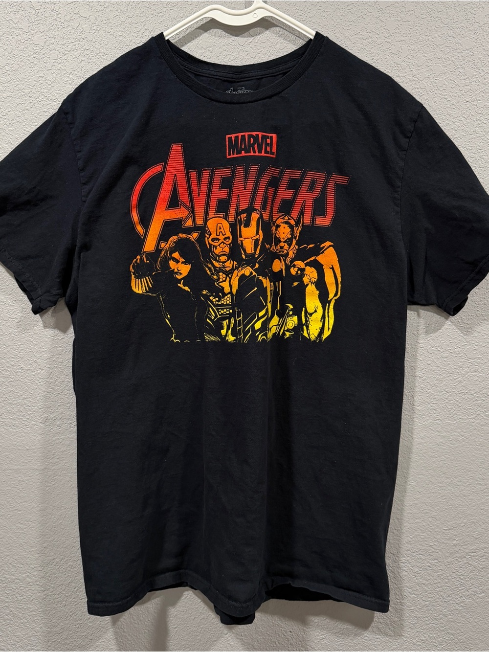 Marvel Avengers Graphic Tee - Black with Red and Yellow Print